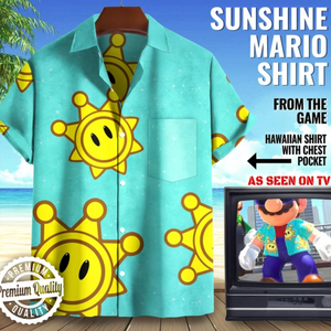 Sunshine Mario Game Shine Plumber Brothers Hawaiian Shirt