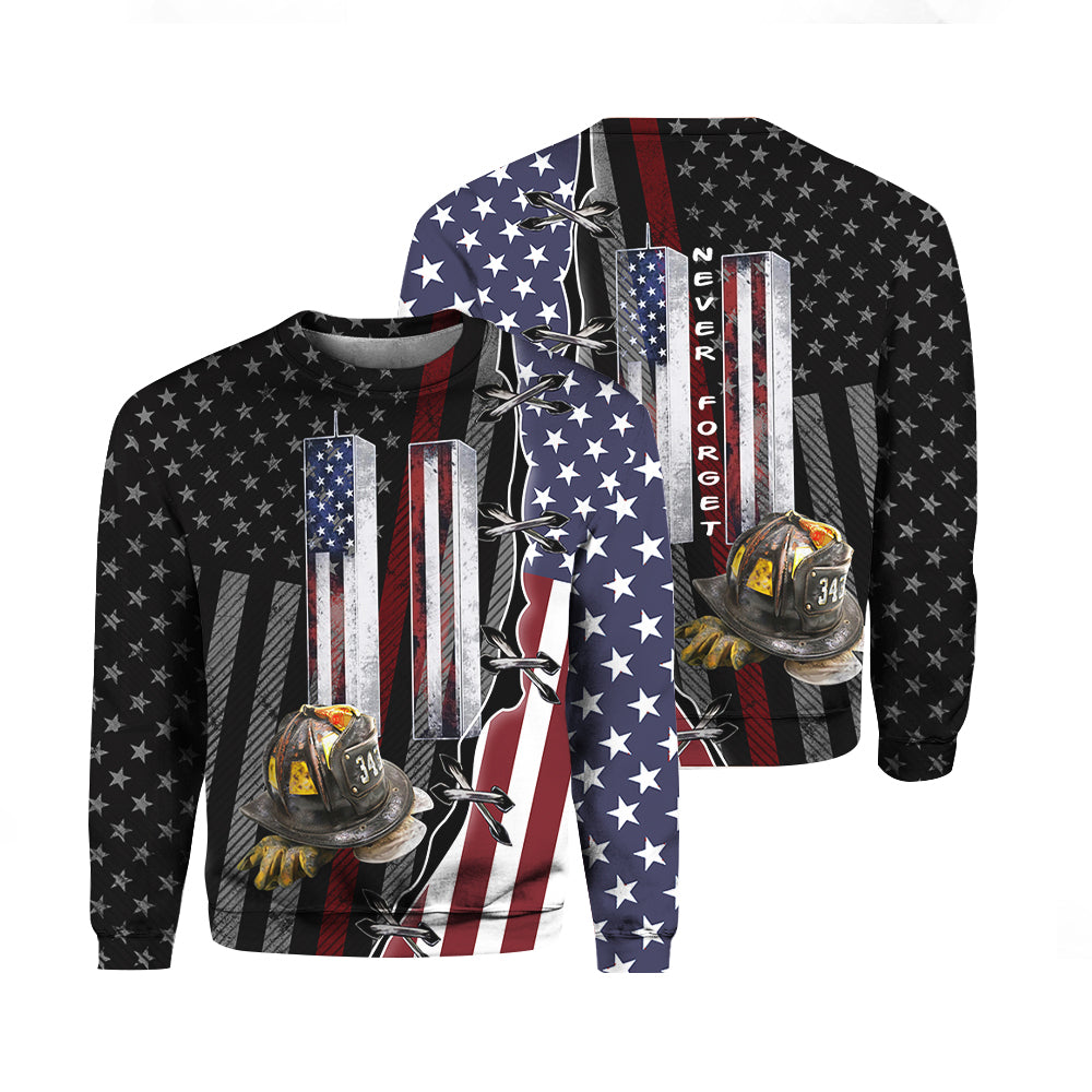 Firefighter 9.11 Never Forget All Over Print Sweater For Men & Women