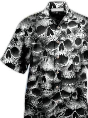 Skull No Fear No Pain Hawaiian Shirt