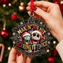 LA02. Spooky Couple Makin A List Scaring It Twice Christmas Gift, Gothic Holiday Decor - Personalized Acrylic Ornament