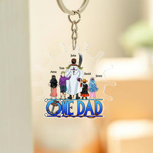 One Piece Best Dad In The Ocean - Personalized Acrylic Keychain - Gift For Dad, Fathers Day  - CL11 NA94