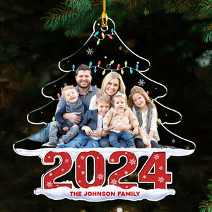 Merry Christmas 2024 Come And Stay Together - Christmas Gift For Family Members - Personalized Acrylic Ornament NA94