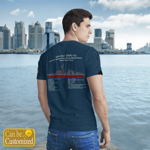 Personalized Veterans US Navy USS Hoel (DDG-13) 3D T-Shirt