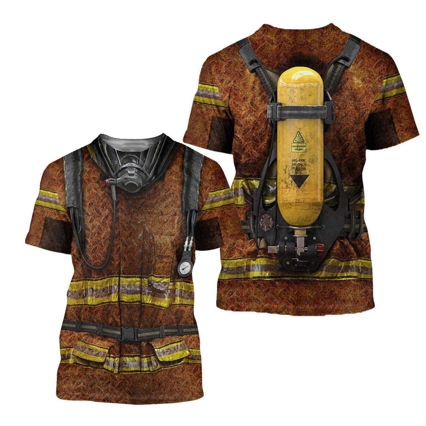 Firefighter All Over Print T-Shirts For Men & Women