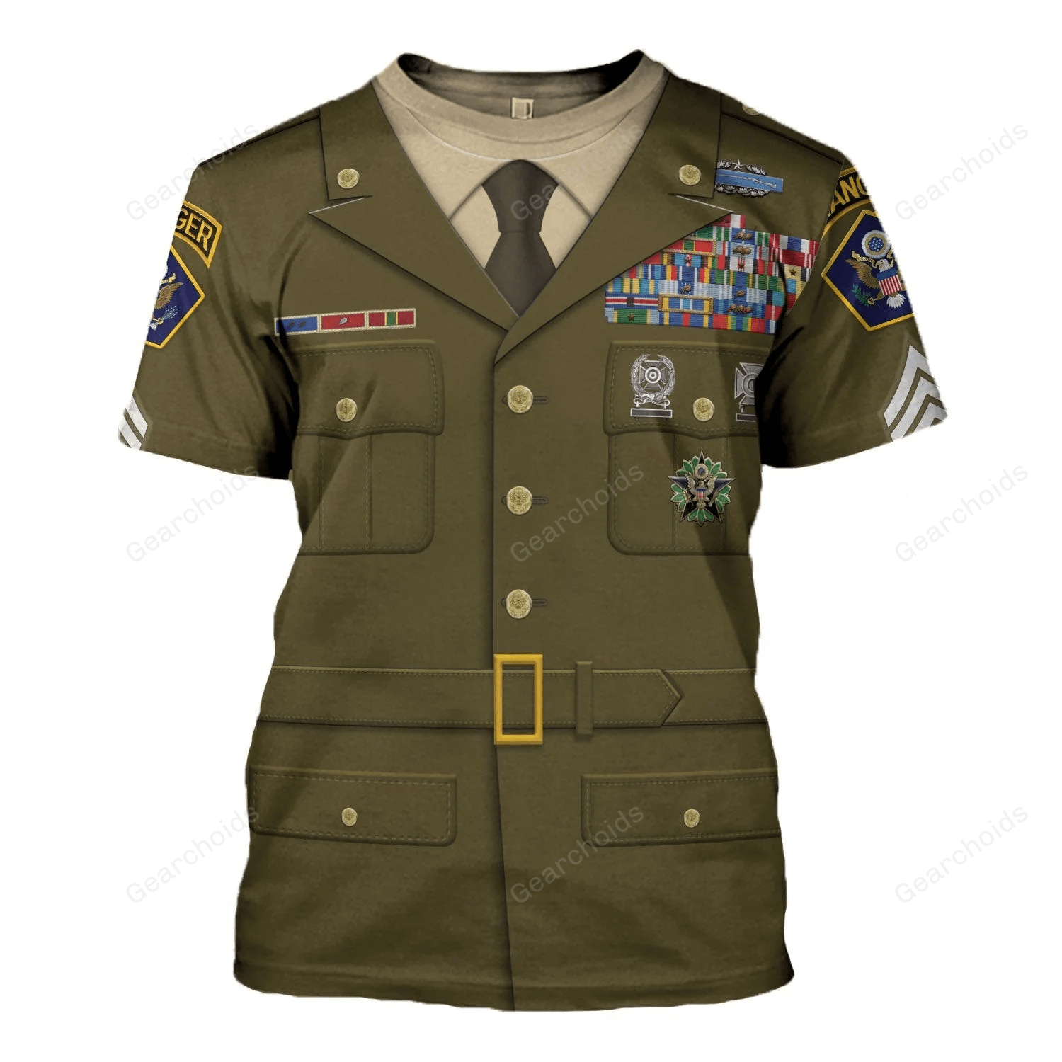 Rank And Branches Enlisted Army Service T-Shirt