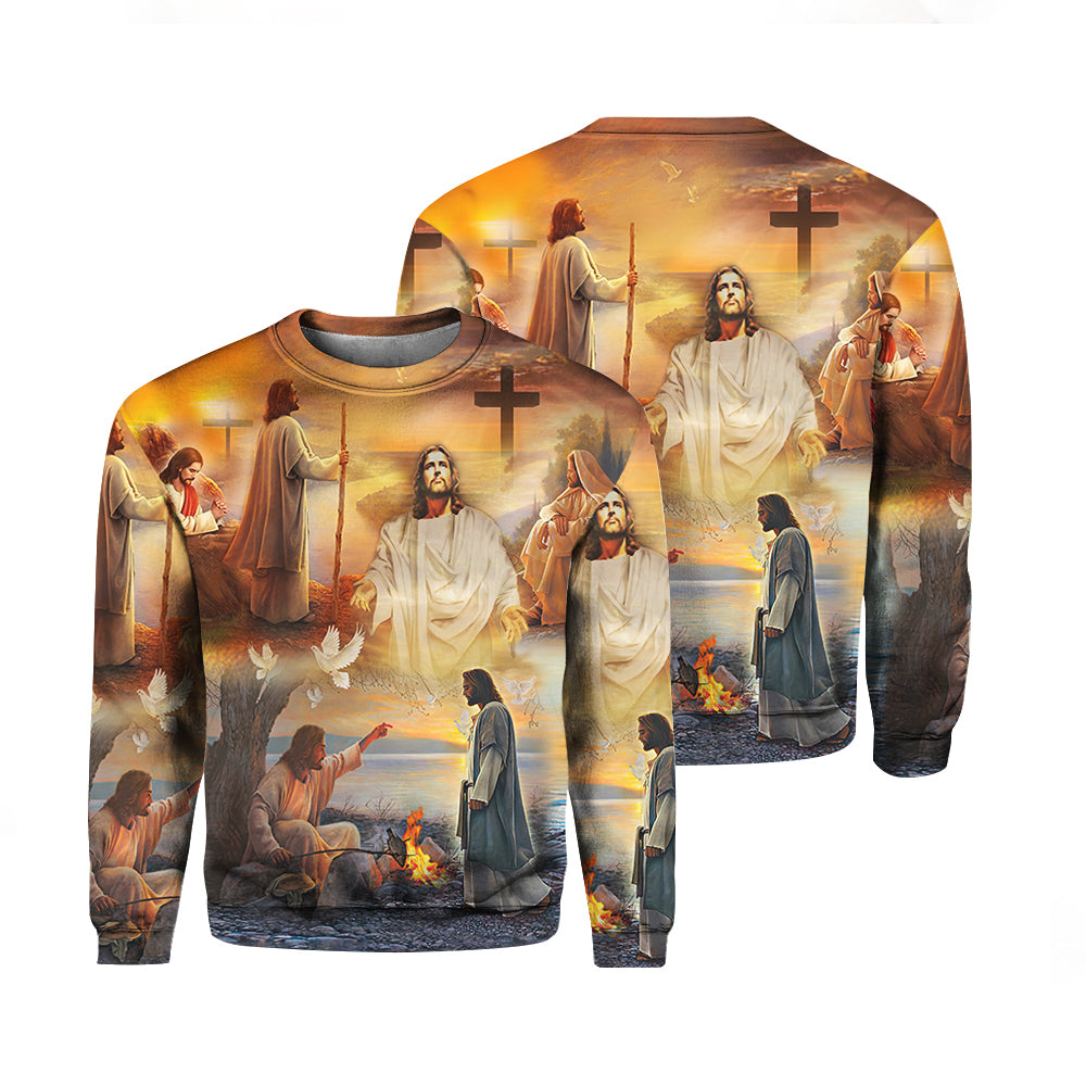 Jesus And Sunset Dove Sweater For Men & Women