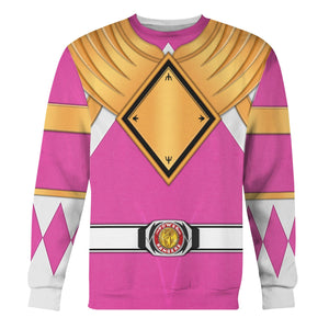 Pink Ranger Dragon Shield  Mighty Morphin Power Ranger - Hoodie Set, Sweatshirt, Sweatpants PRHS26