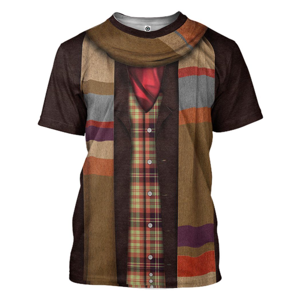 4th Doctor Who Movies Costume Cosplay - TShirt 3D