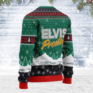 Elvis With Grandma  - Ugly Christmas Sweater