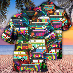 Hippie Bus Colorful Style Hawaiian Shirt