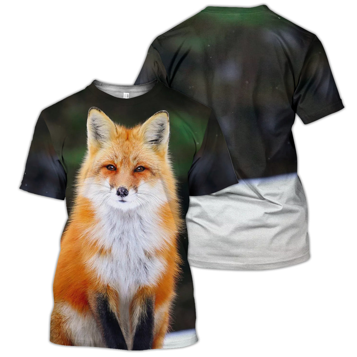 Fox 3D All Over Printed T-Shirt For Men, Women