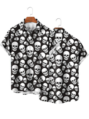 Statement Skull Print Short-sleeved Shirt