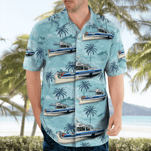 Houston Police Department Patrol Boat Hawaiian Shirt