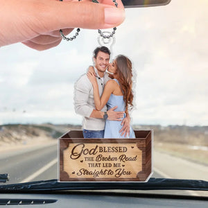 Custom Photo You Make My Heart Skip A Beat - Personalized Car Hanging Ornament - Gift For Couple, Husband Wife, Anniversary - NA94