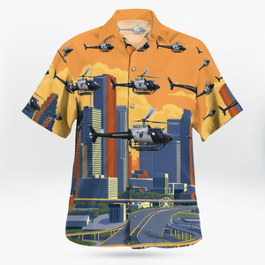 Houston Police Department Helicopter Hawaiian Shirt