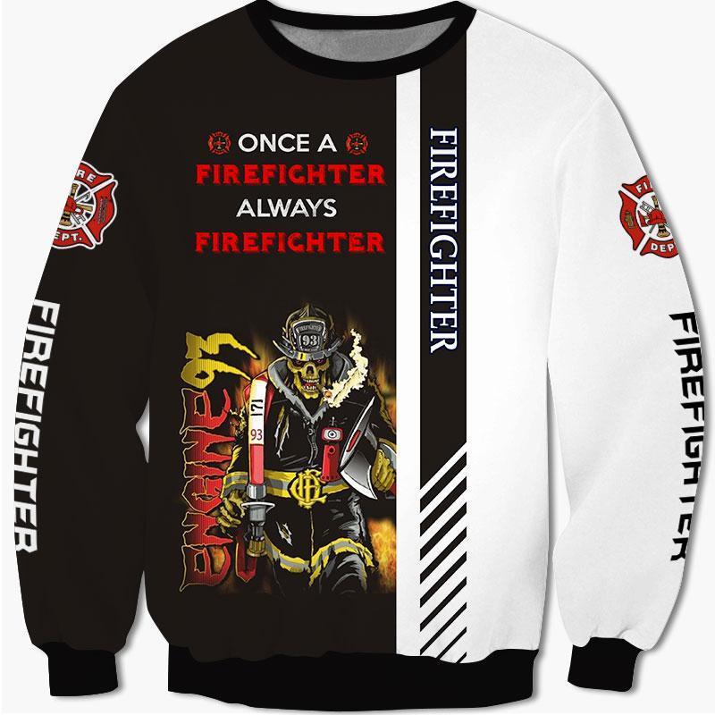 Once A Firefighter Always Firefighter All Over Print Sweater For Men & Women