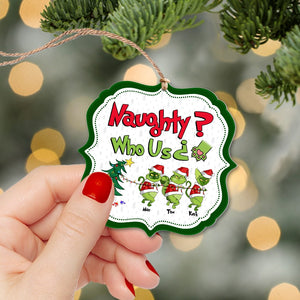 Naughty Who Us Grinch Cats- Gift For Cat Lover, Pet Lovers - Personalized Acrylic Ornament - CL16