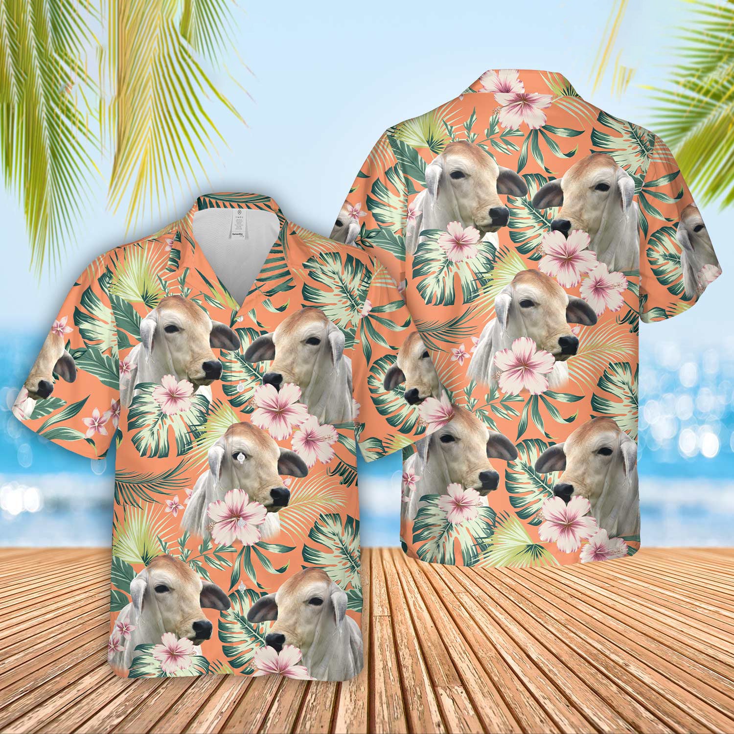 Unique Brahman Summer Happiness Floral Farm 3D Hawaiian Shirt