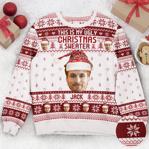 Custom Photo This Is My Ugly Sweater - Christmas Gift For Family, Friends - Personalized Ugly Sweater