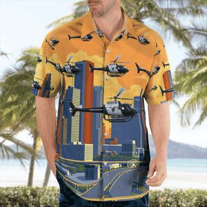 Houston Police Department Helicopter Hawaiian Shirt