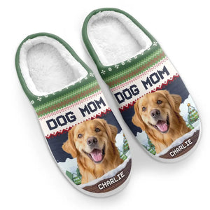 Custom Photo We Woof You A Merry Christmas - Personalized Slippers - Gift For Dog Lovers, Cat Lovers, Pet Owners NA9