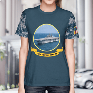 Veteran US Navy USS Tripoli (LHA-7) 3D T-Shirt