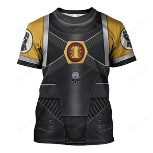 Pre-Heresy Imperial Fists In Mark IV Maximus Power Armor - Costume Cosplay T-shirt WHHS183