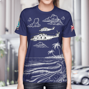 Veterans 824 Naval Air Squadron Agusta Westland 3D T-Shirt