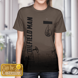 Personalized Veterans Oilfield Man 3D T-Shirt