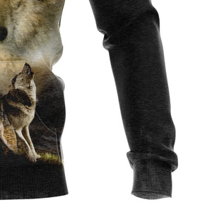 Wild Wolf Night Hoodie For Men And Women