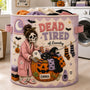 LA02. Dead Tired Of Laundry Funny Halloween Gift For Mom  - Personalized Quilt Laundry Basket