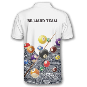 Personalized Retro Pattern Custom Billiard Ball Polo Shirt For Team