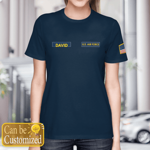 Personalized US Air Force Veteran C-130 Hercules T-Shirt