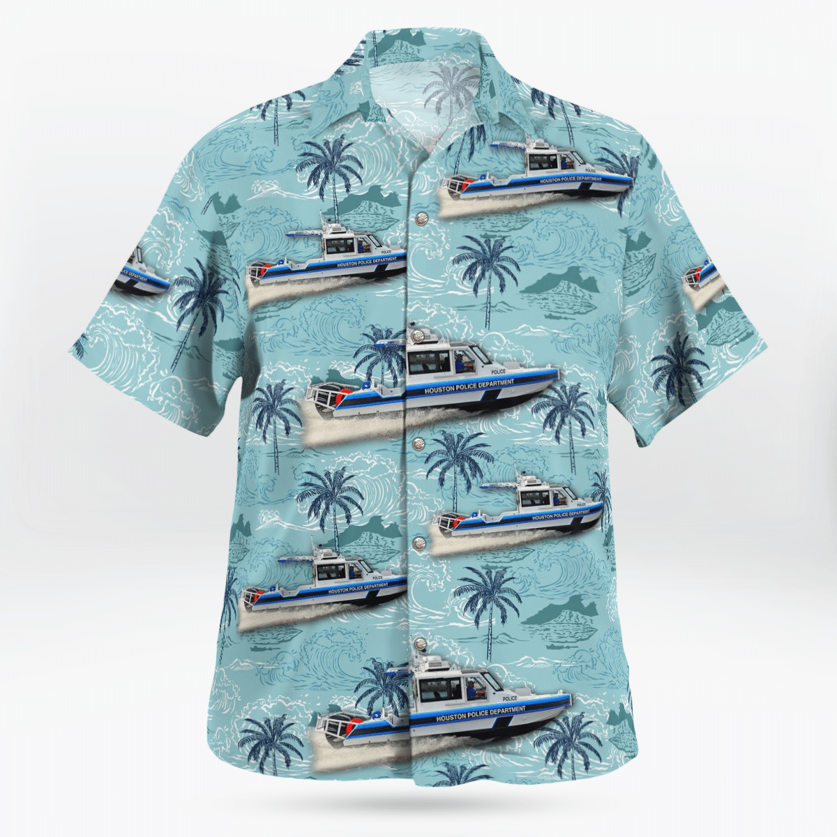 Houston Police Department Patrol Boat Hawaiian Shirt