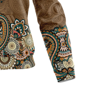 Hippie Peace Mandala Paisley Pattern Hoodie For Men And Women