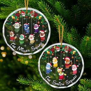 Poke Family Pokemon Chrismas Socks - Personalized Glass Ornament - Gift For Family Members - NA94