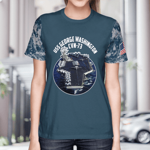 Veteran US Navy USS George Washington (CVN-73) 3D T-Shirt