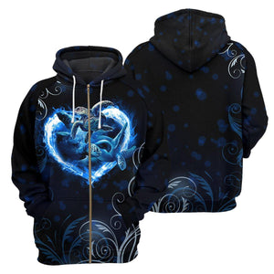 Heart Sea Turtle Hoodie For Men & Women