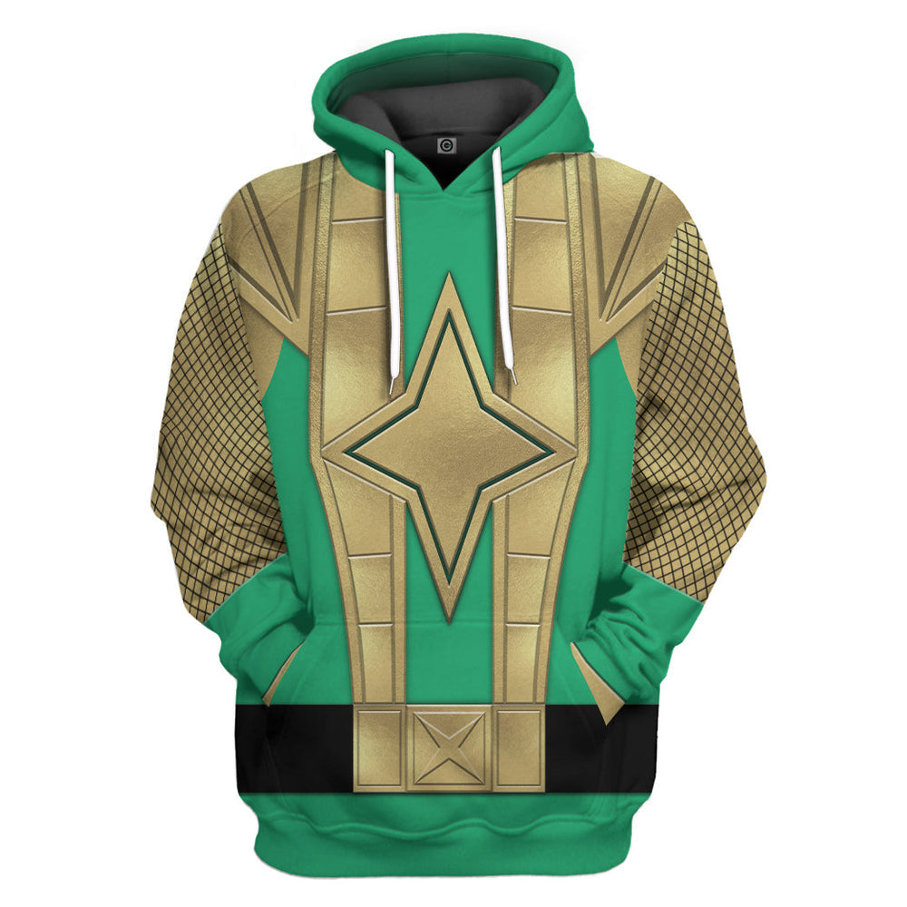 Green Samurai Rangers Ninja Storm Costume Cosplay Hoodie