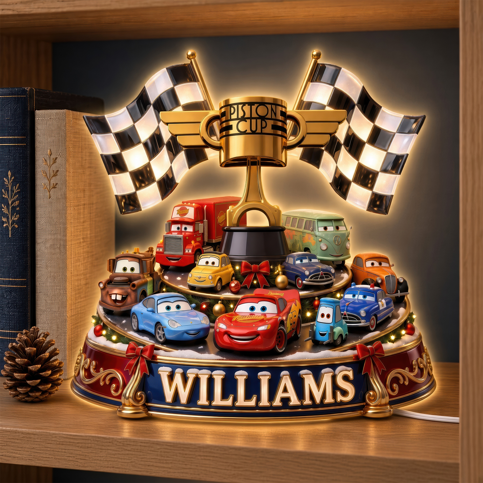 Racing Crew Christmas Gift For Kids - Personalized Acrylic Light Box H ...