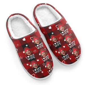 Custom Photo I Love You - Personalized Slippers - Christmas Gift For Couple, Husband Wife, Anniversary NA94