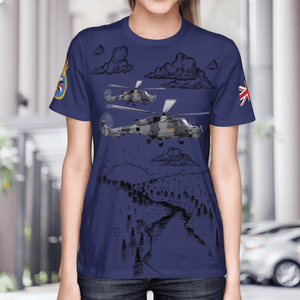 Veterans 825 Naval Air Squadron Agusta Westland Wildcat 3D T-Shirt