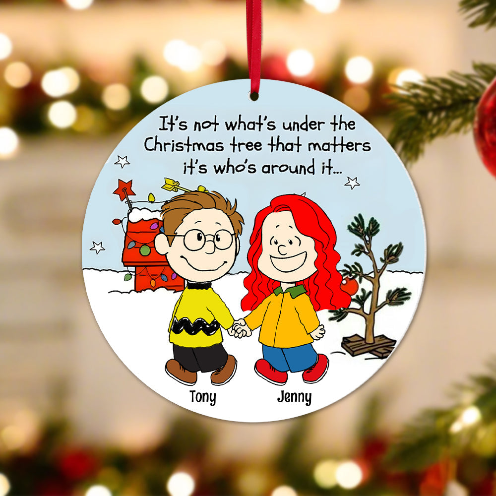 Peanuts It's Not What's Under The Christmas Tree - Gift For Couples - Personalized Acrylic Ornament CL43 NH96