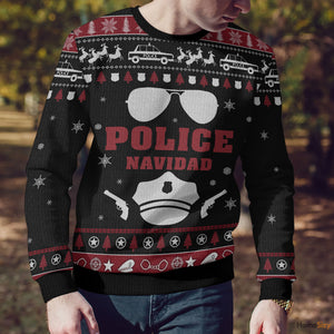 Police Navidad Ugly Sweater Best Gift For Christmas