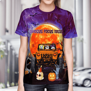 Veterans Dachshund Dahogus Pocus Dogus Halloween 3D T-Shirt