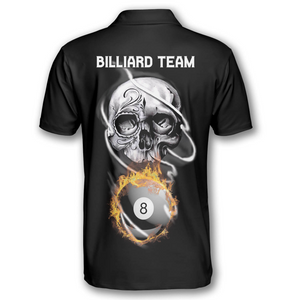 Personalized Grim Reaper Custom Billiard Polo Shirts For Men