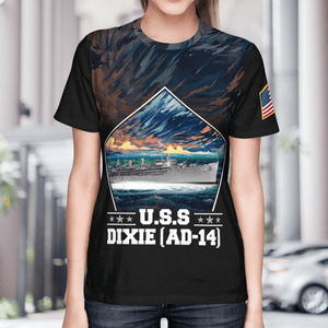 Veterans U.S.S. Dixie (Ad-14) 3D T-Shirt