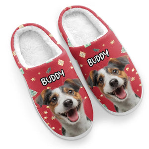 Custom Photo Holiday Unleash The Joy - Personalized Slippers - Christmas Gift For  Pet Owners, Pet Lovers - NA94