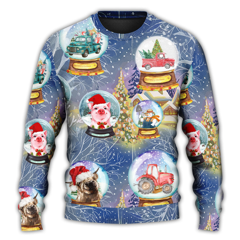 Christmas Farmer Xmas Funny Global Ugly Sweater