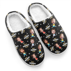 Custom Photo A Parent's Heart Finds Joy In A Child's Smiles - Personalized Slippers - Christmas Gift For Family Members - NA94